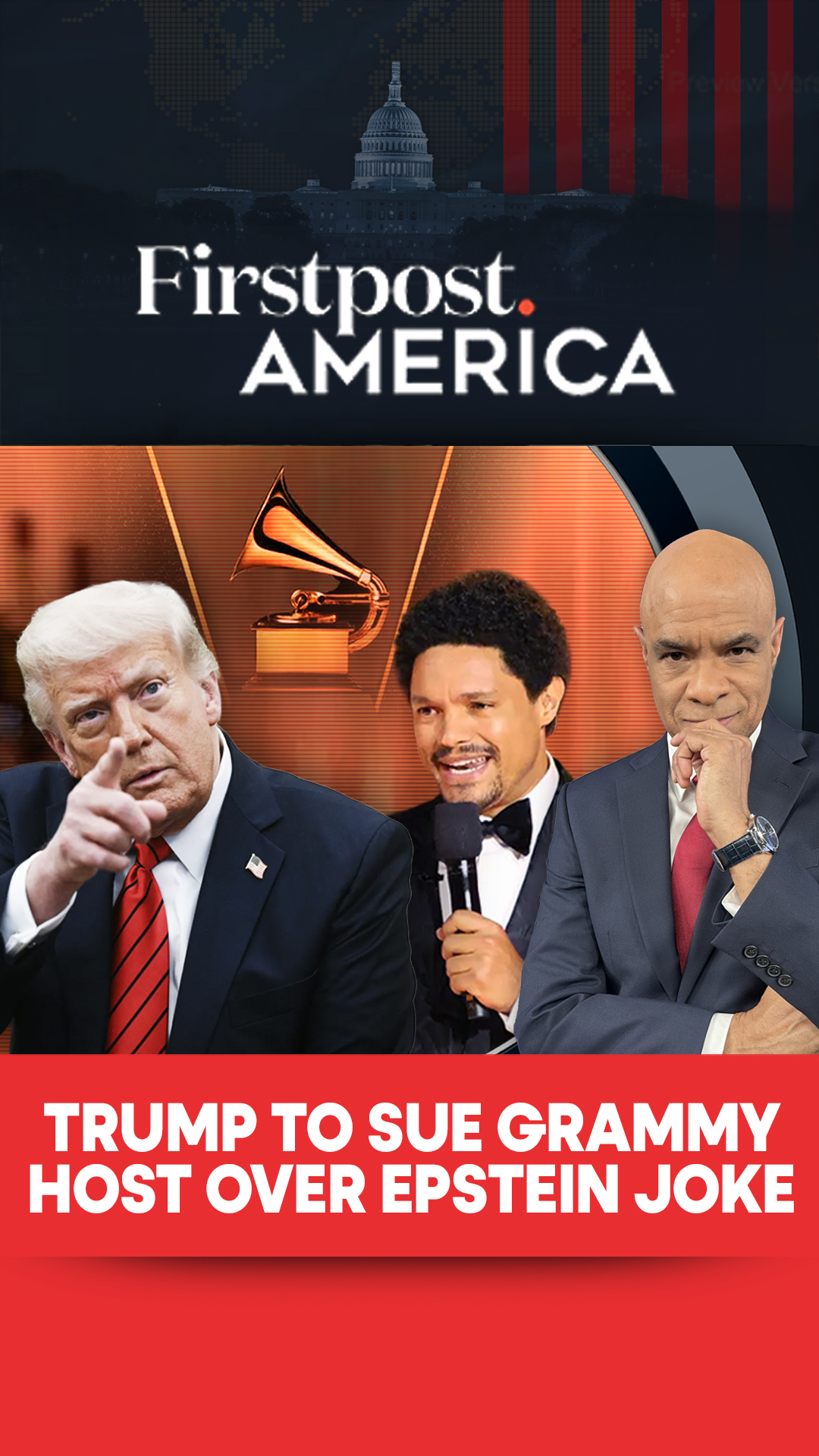 Trump To Sue Grammy Host Over Epstein Joke | Firstpost America