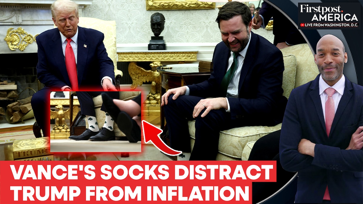 Vance's Shamrock Socks Steal Trump's Attention in Oval Office ...