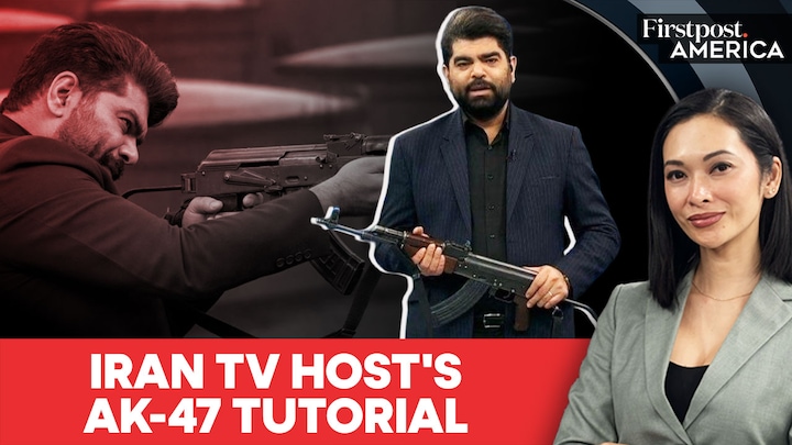 Iran State TV Anchor Fires AK-47 Rifle Live Broadcast Amid US War ...