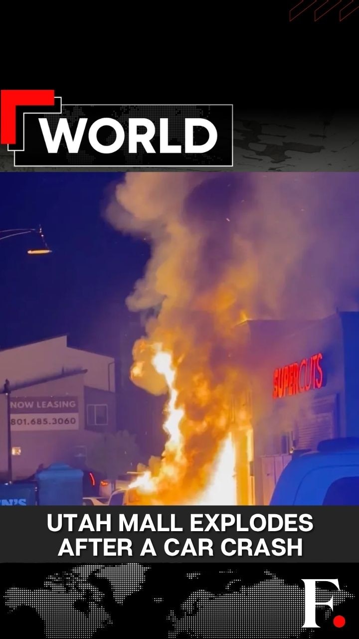 Watch: Explosion At Utah Mall After Three Vehicle Crash 