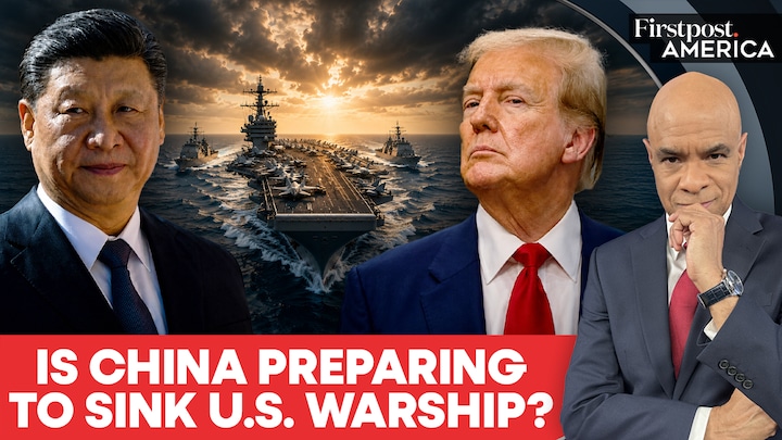 China Builds Life-Size US Warship Replica in Desert | Trump's Navy On Target? | Firstpost America Firstpost Image