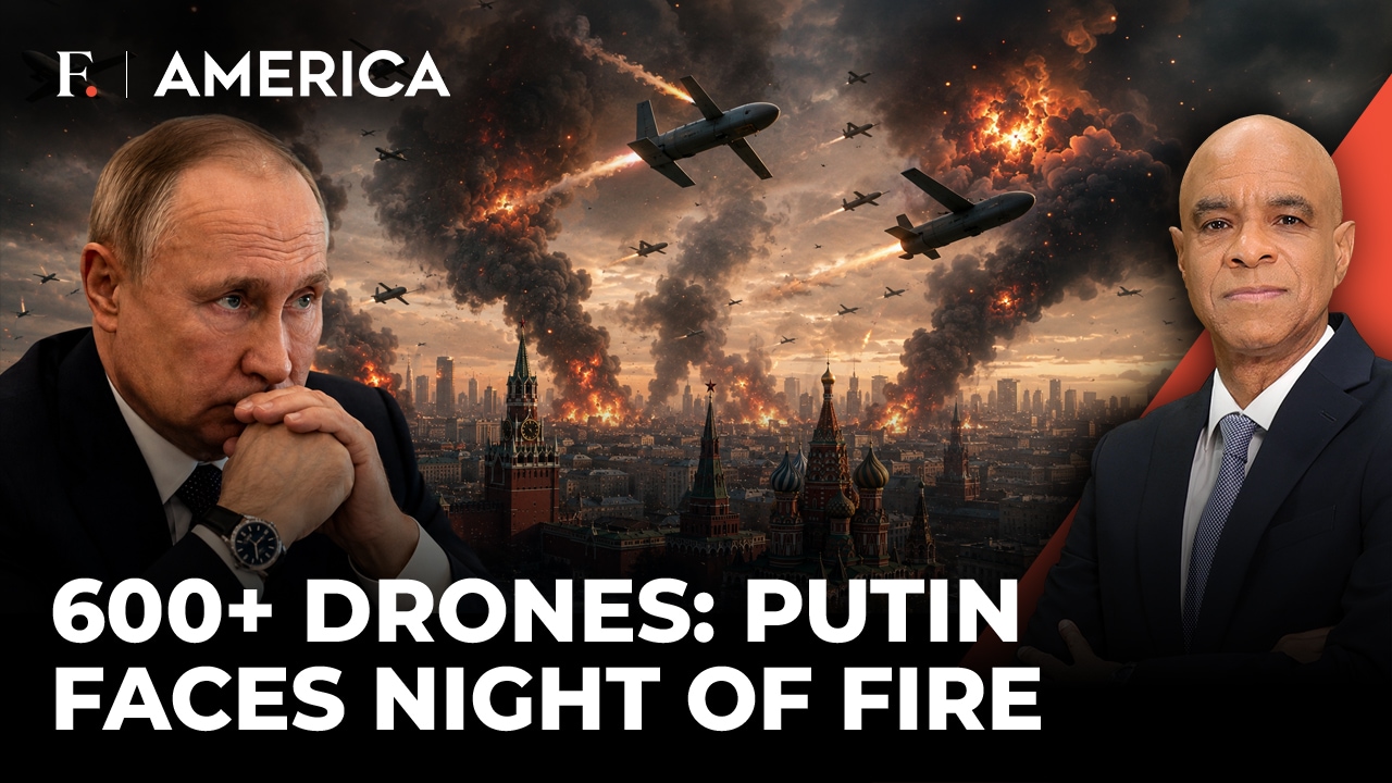 Ukraine launches over 620 drones towards Moscow, marking the largest assault in two years; three people injured as aerial warfare escalates.