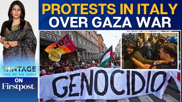 Italy erupts in protests over Gaza, nationwide strikes halt transport | Vantage with Palki Sharma