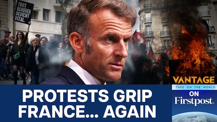 Mass protest again erupts in France as trade union strikes | Vantage on Firstpost