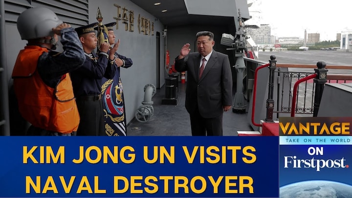 Kim Jong visits naval destroyer at Defence exhibition| Vantage on Firstpost