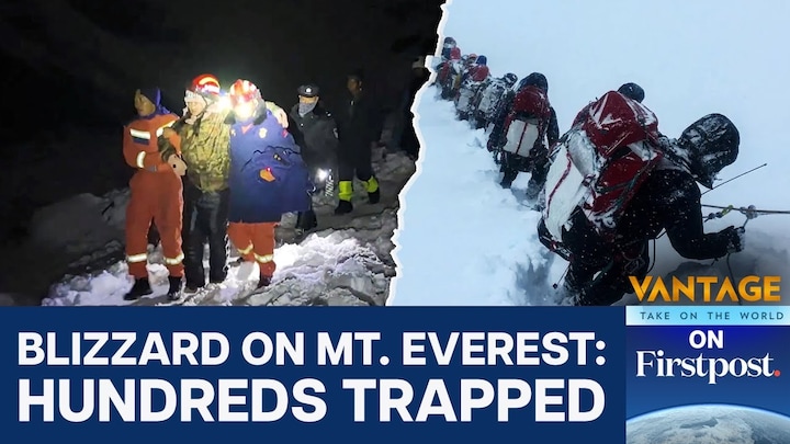 Hundreds stranded as blizzard hits Mount Everest in Tibet| Vantage on Firstpost