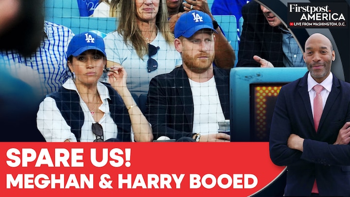 Baseball Fans Boo Prince Harry and Meghan Markle at Dodgers–Blue Jays Game | Firstpost America   Firstpost Image