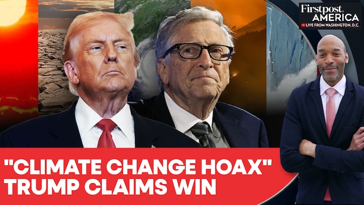 Trump Celebrates "Climate Hoax" Win as Bill Gates Changes Stance on Climate Change|Firstpost America Firstpost Image