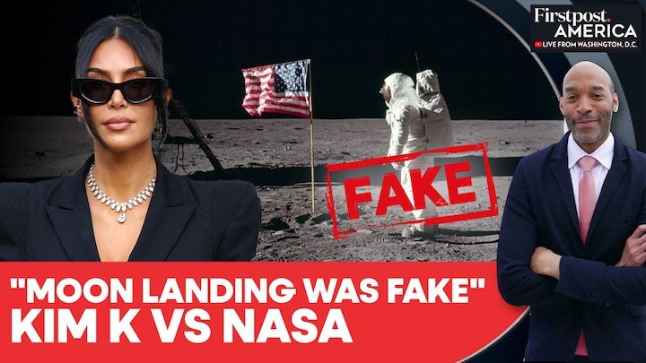 "Fake," Kim Kardashian Sparks Controversy Questioning NASA's Moon Landing | Firstpost America  "Fake," Kim Kardashian Sparks Controversy Questioning NASA's Moon Landing | Firstpost America