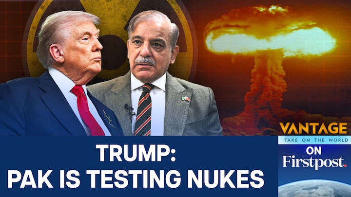 Trump claims Pakistan conducts nuclear tests | Vantage on Firstpost | N18G Trump claims Pakistan conducts nuclear tests | Vantage on Firstpost | N18G