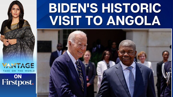 Normal Angolan Angolan President Lourenco Helps Biden Climb the Steps | Vantage with ...